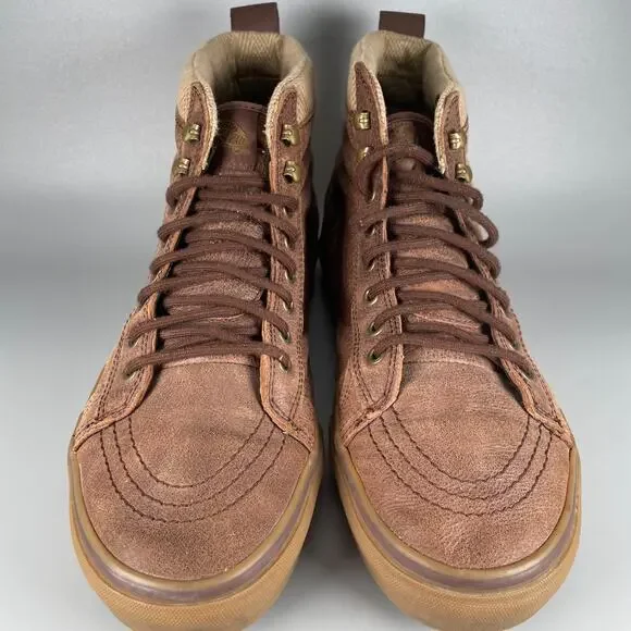 VANS Sk8 Hi MTE-1 Men's Size 11 Brown Leather Outdoor Hiking Sneakers Casual EUC - Picture 2 of 9